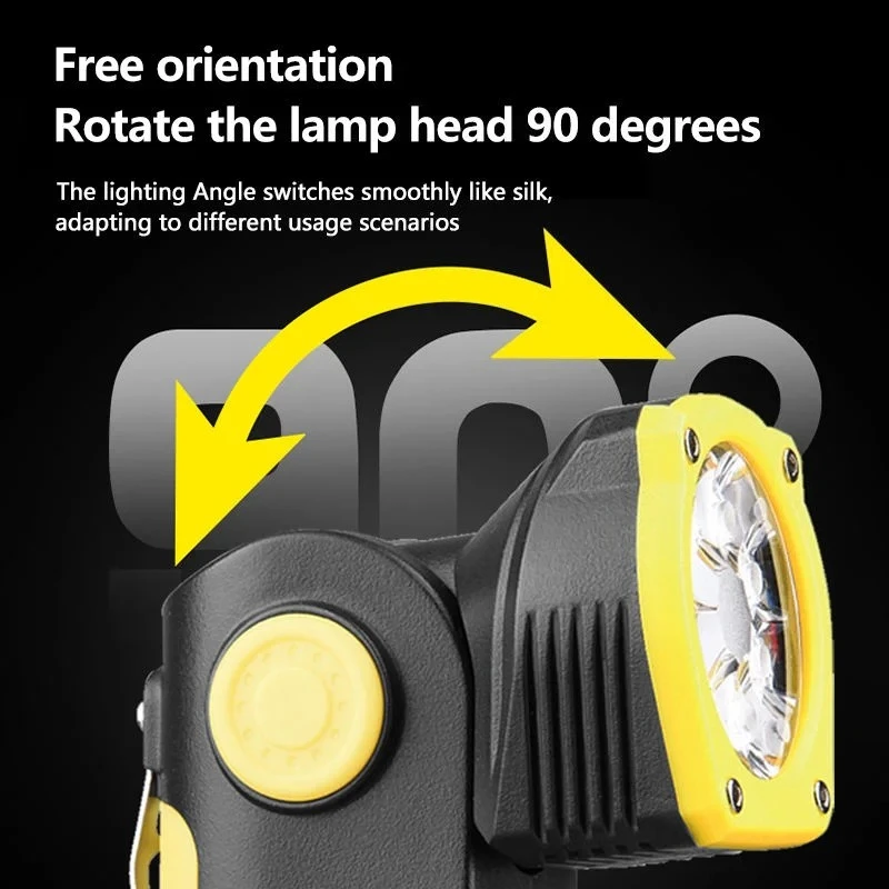 Tragbare LED-Taschenlampe mit zwei Lichtquellen, Arbeitsleuchte – Bild 4