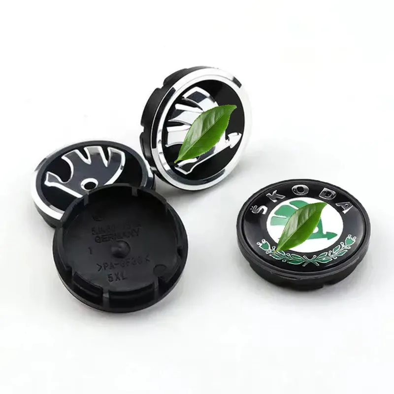 56mm 60mm Auto Radnabenkappen Abzeichen Felgenabdeckung Emblem Für Skoda Octavia 2 3 Fabia Rapid (4 Stück)