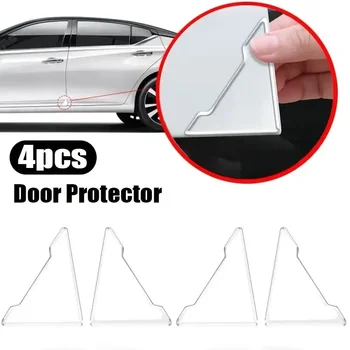 Universal Auto Tür Ecke Anti-kollision Abdeckungen Transparent Silikon Protector Anti-Scratch (4 Stück)