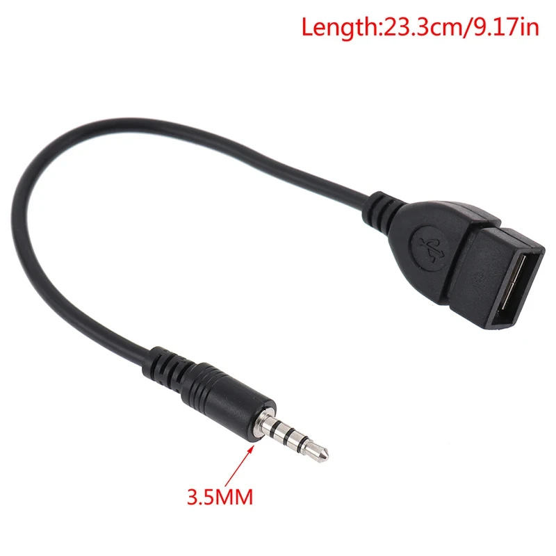 3,5 mm schwarzes Auto-AUX-Audiokabel auf USB-Audiokabel – Bild 6