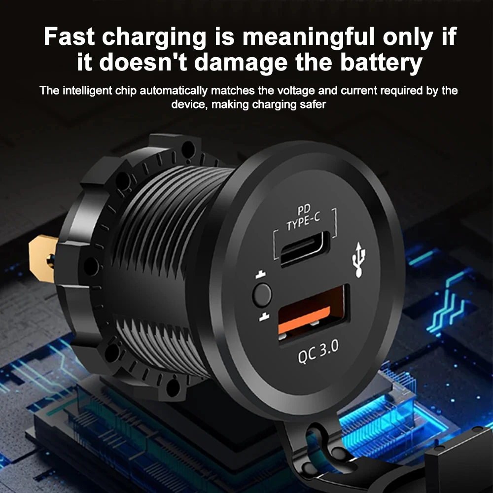 40W PD QC3.0 Auto-Ladegerät-Adapter Schnellladung 12V 24V Typ USB C – Bild 5