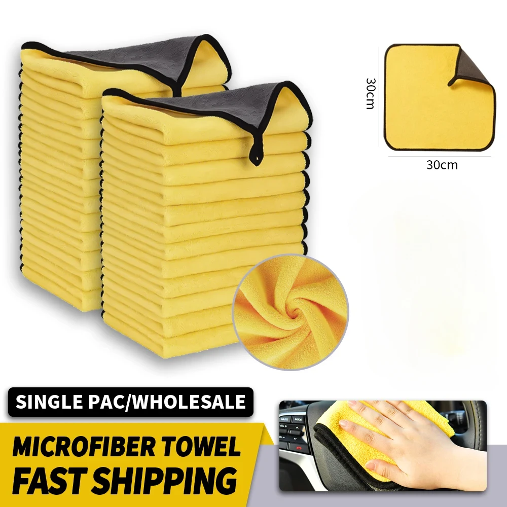 Auto Waschen Mikrofaser Handtuch 30*30CM / 30*60cm auto Reinigung Trocknen Tuch Pflege Tuch Auto Waschen