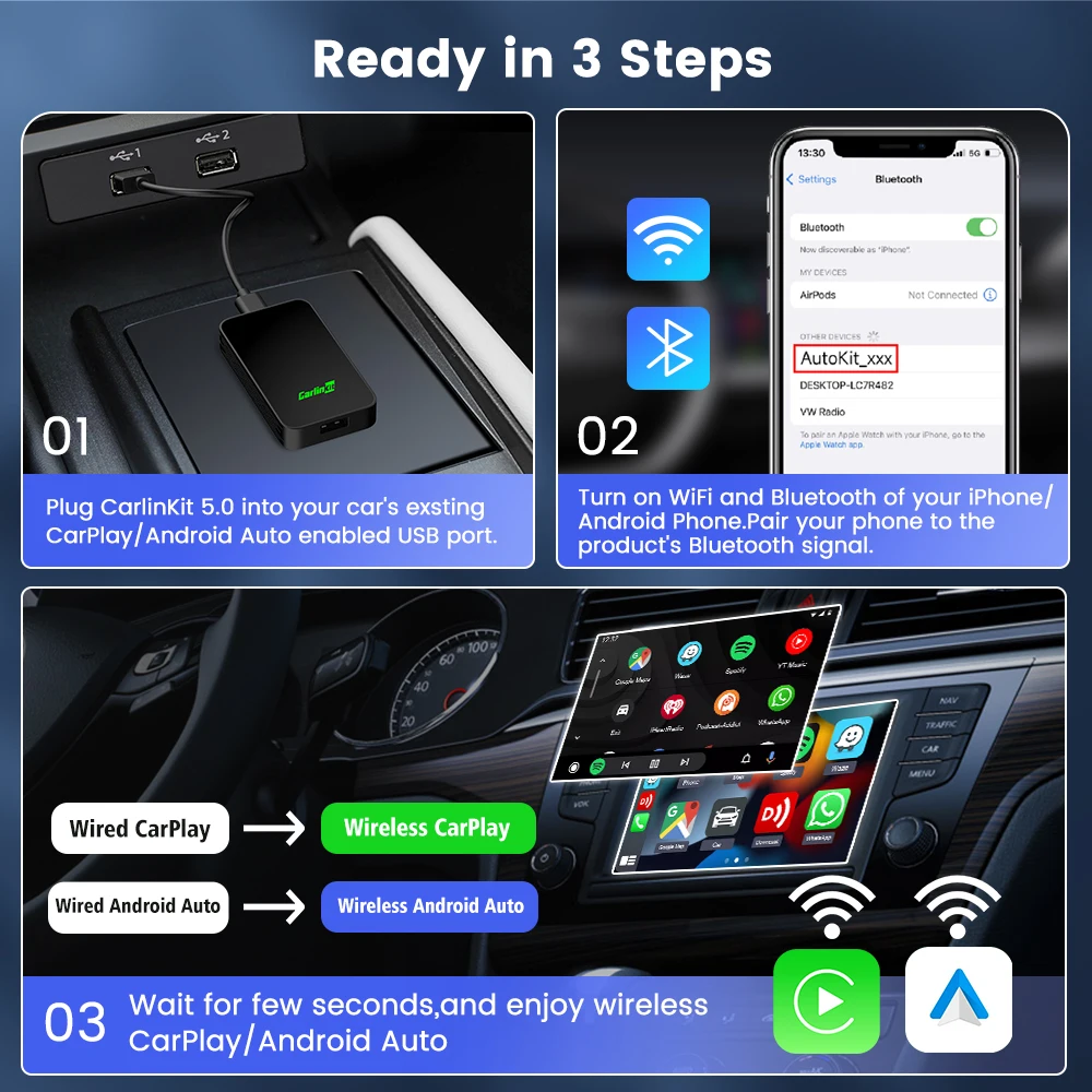 2026 CarlinKit 5.0 2Air Wireless Android Auto Box Tragbarer CarPlay – Bild 6