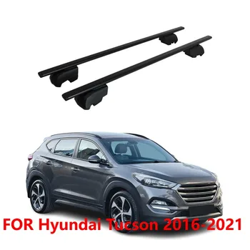 Dachträger, Gepäckträger mit Querstangen für Hyundai Tucson 2016-2021, schwarzes Metall, 2er-Pack