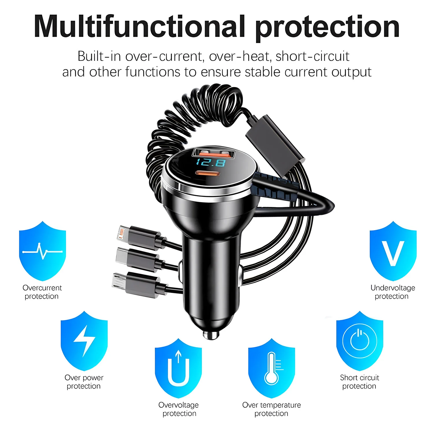 3.0A Schnelle Autoladegeräte USB PD Typ C QC 3.0 Steckdosenadapter – Bild 6