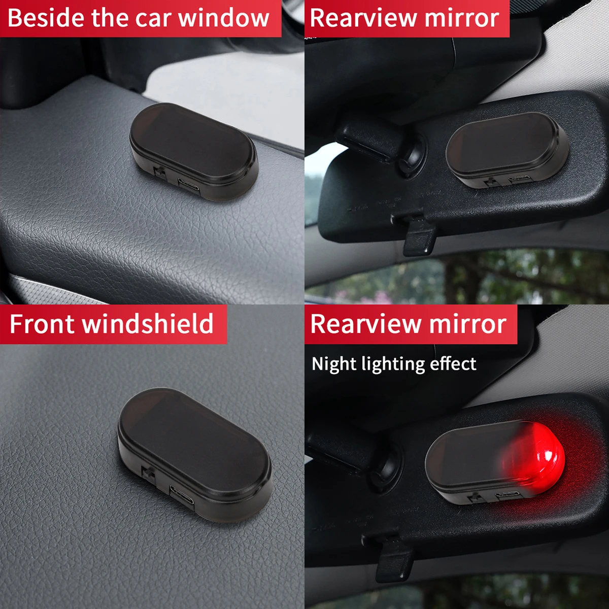Auto Gefälschte Sicherheit Licht Solar Powered Simulierte Dummy Alarm – Bild 5