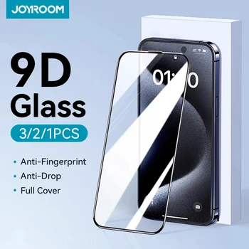 Joyroom 1/2/3 Stück HD-Glas-Displayschutzfolie für iPhone 18 17 16 15 14 13 Pro Max Vollbild-Schutz aus