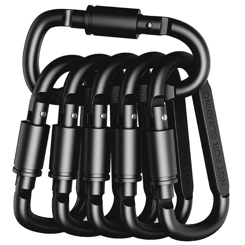 Karabiner Set Für Schlüssel Camping Überleben EDC Outdoor Schlüsselbund Clip Legierung Aluminium Taktische
