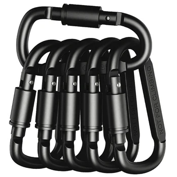 Karabiner Set Für Schlüssel Camping Überleben EDC Outdoor Schlüsselbund Clip Legierung Aluminium Taktische