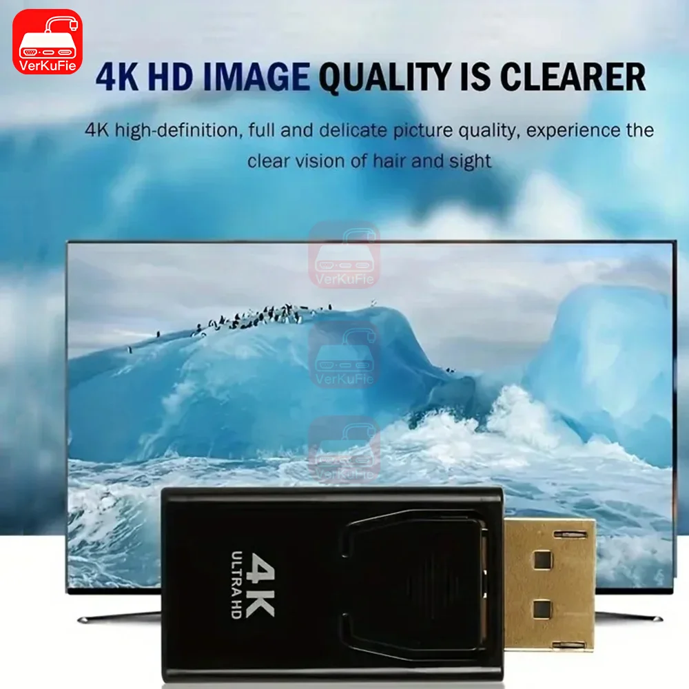 DisplayPort auf HDMI Adapter 4K mit Video und Audio für PC und Laptop – Bild 2