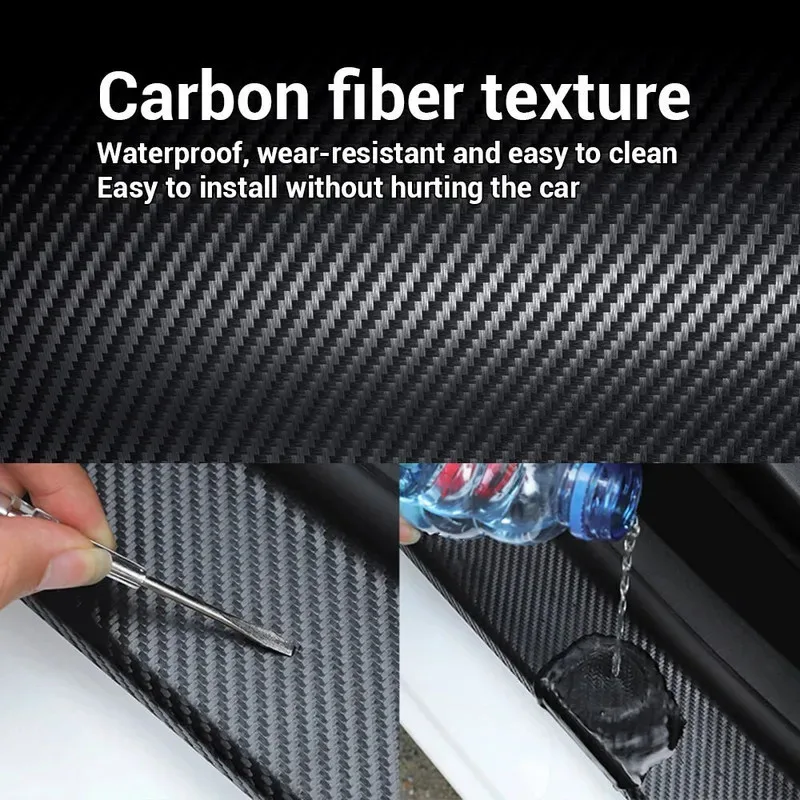 1-5 m Nano Carbon Faser Auto Band Aufkleber Tür Spiegel Paste Schutz – Bild 2