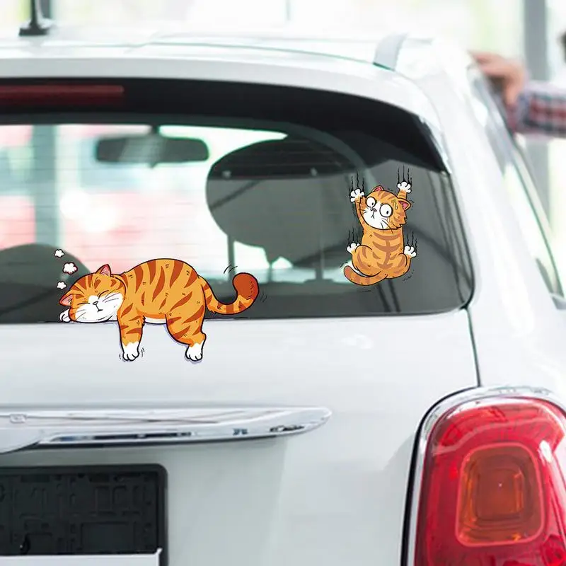 Lustige Auto Aufkleber Katze Klettern Haustier Tier Styling Aufkleber – Bild 2
