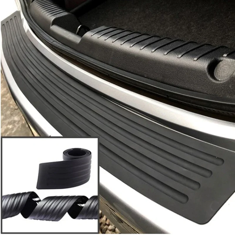 Universal Auto Stamm Tür-Schwellen Platte Schutz Hinten Stoßstange Schutz Gummi Leisten Pad Trim Abdeckung