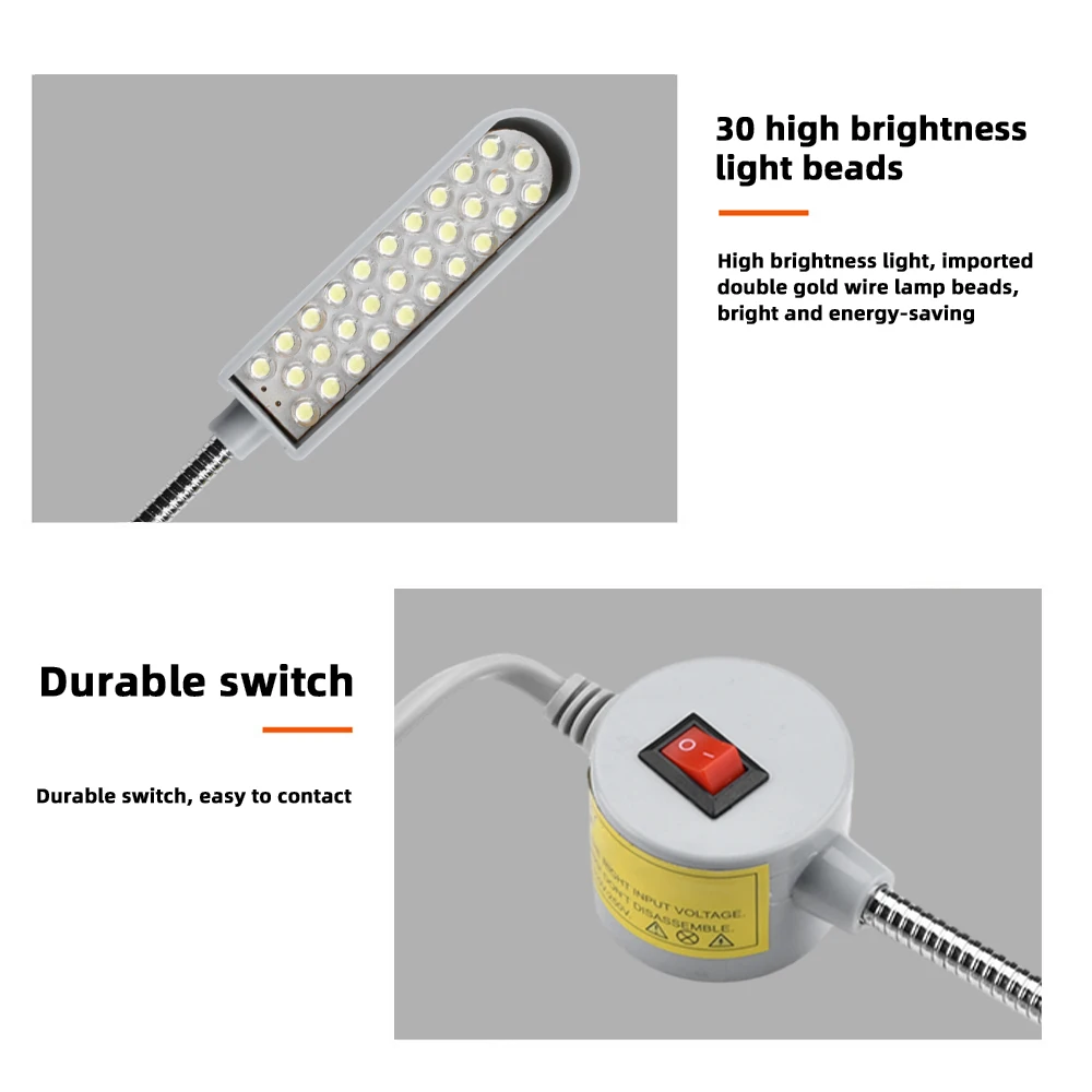 30 LED-Arbeitsleuchte für den Schreibtisch, magnetische Basisleuchte – Bild 4
