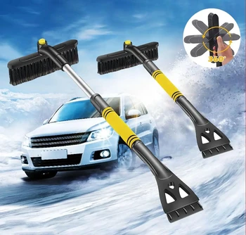 3-in-1 Einstellbare Eis Schaber Pinsel Auto Windschutzscheibe Schnee Entfernen Auto Schnee Entfernung Pinsel