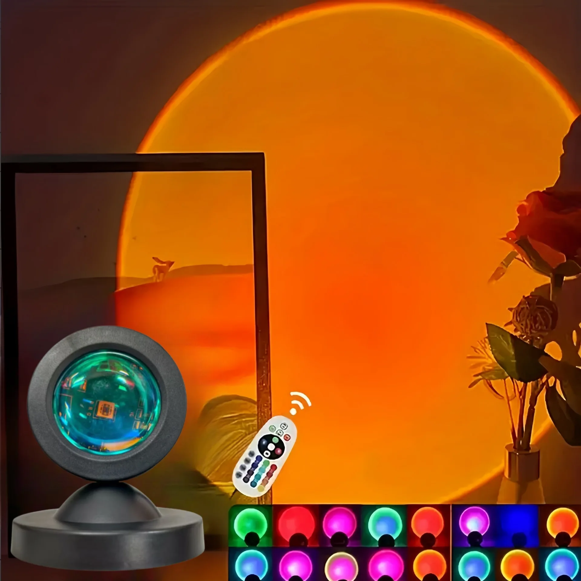 Lebendiges Sonnenuntergang-Projektionslicht - 16-Farben-Spektrum, USB-Fernbedienung, dynamisches