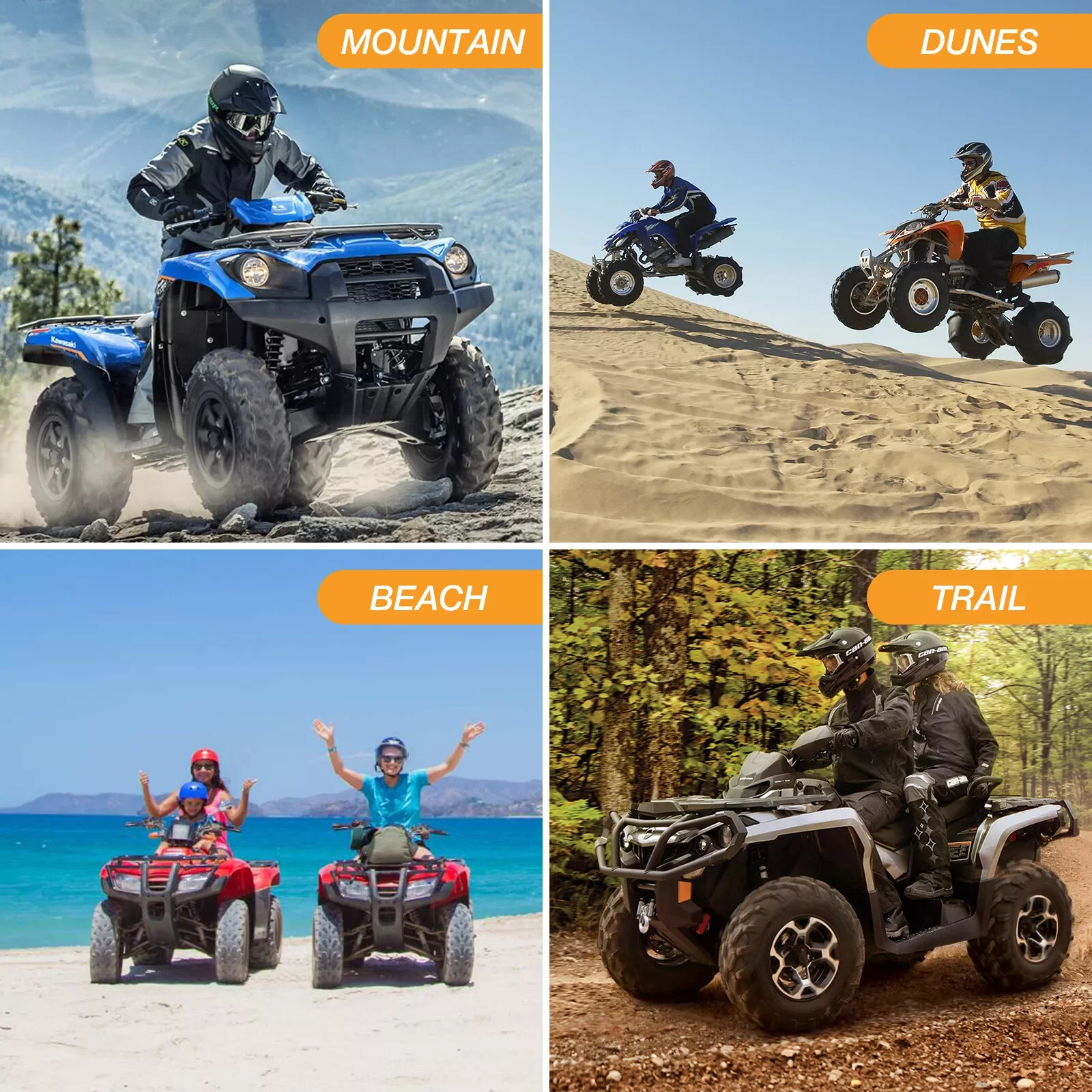 Quad Bike ATV Abdeckung Universal 190T Wasserdicht Motorrad Fahrzeug – Bild 5