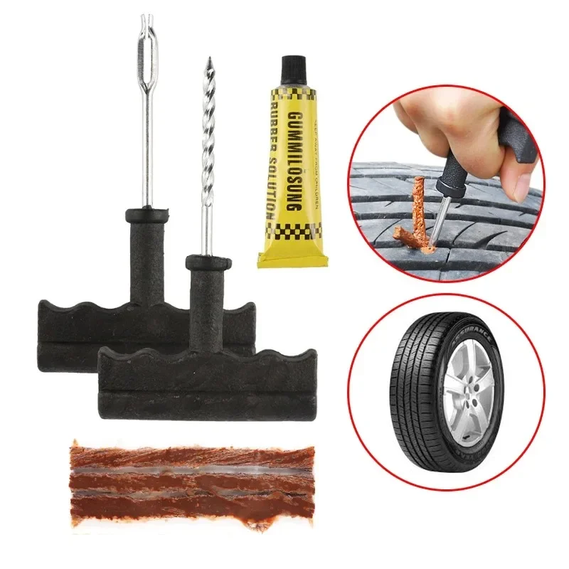 Auto-Reifenreparatur-Set mit Gummistreifen für Schlauchlose Reifen – Bild 2