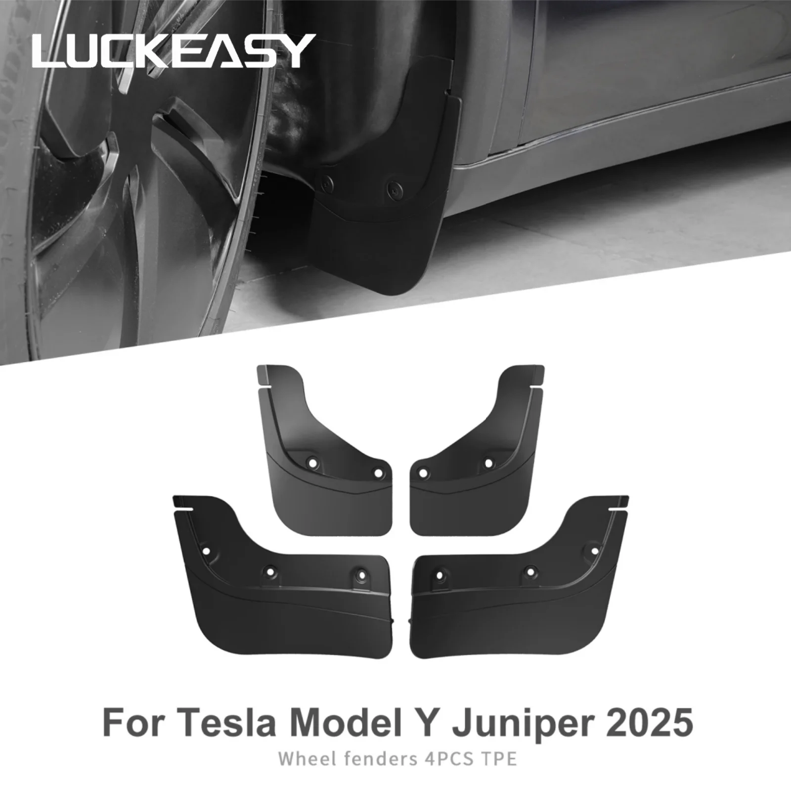 LUCKEASY für Tesla Model Y Launch 2025, Wacholder, Hinterrad, Schmutzfänger, Spritzschutz, Schlamm