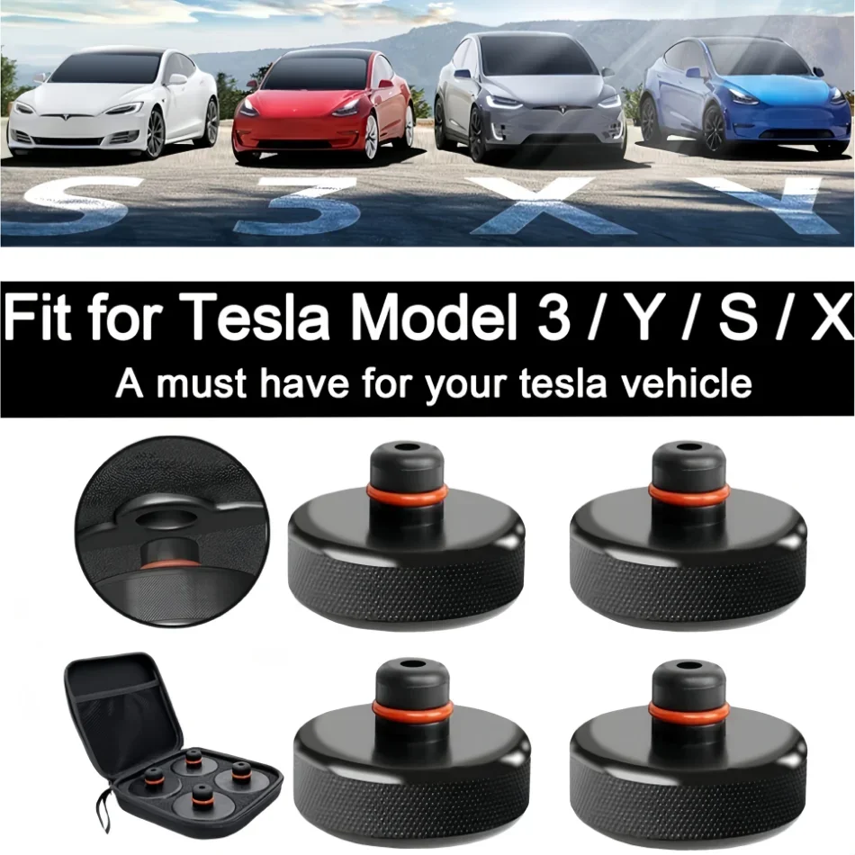 Auto Gummi Hebe Jack Pad Adapter Werkzeug Chassis Mit Lagerung Fall Geeignet Für Tesla 2019-2025 Modell 3