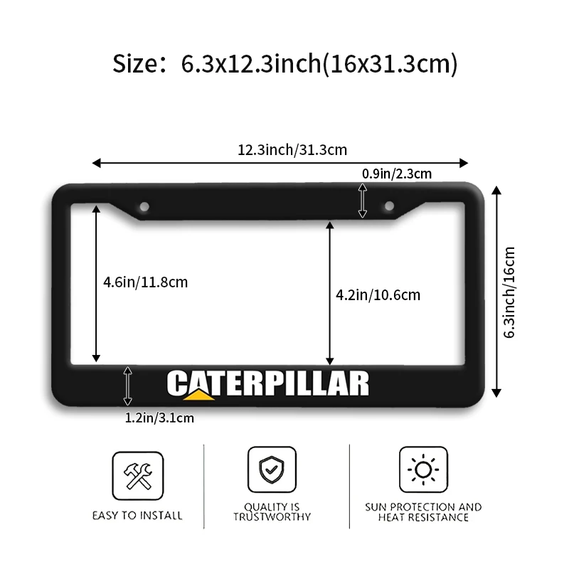 CATERPILLAR Auto-Kennzeichenhalterung, Markenhalterung für schwere – Bild 2