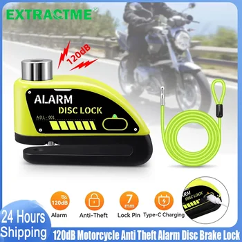 Extractme Motorrad Alarm Scheibenbremse Schloss Sicherheit Moto Rad Disk Vorhängeschloss Wasserdicht 110dB