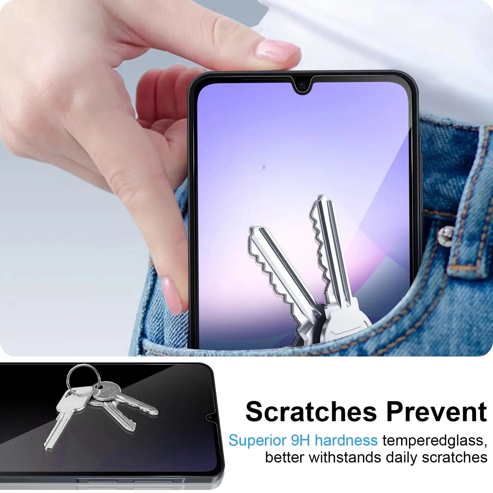 Datenschutz-Schutzglas Displayschutzfolie für Samsung Galaxy (2 Stück) – Bild 5