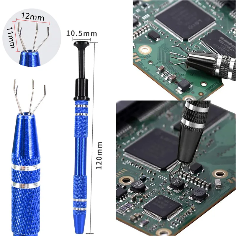 4-Klauen IC Chip Extractor Remover Tool Präzisionsteile Grabber – Bild 5