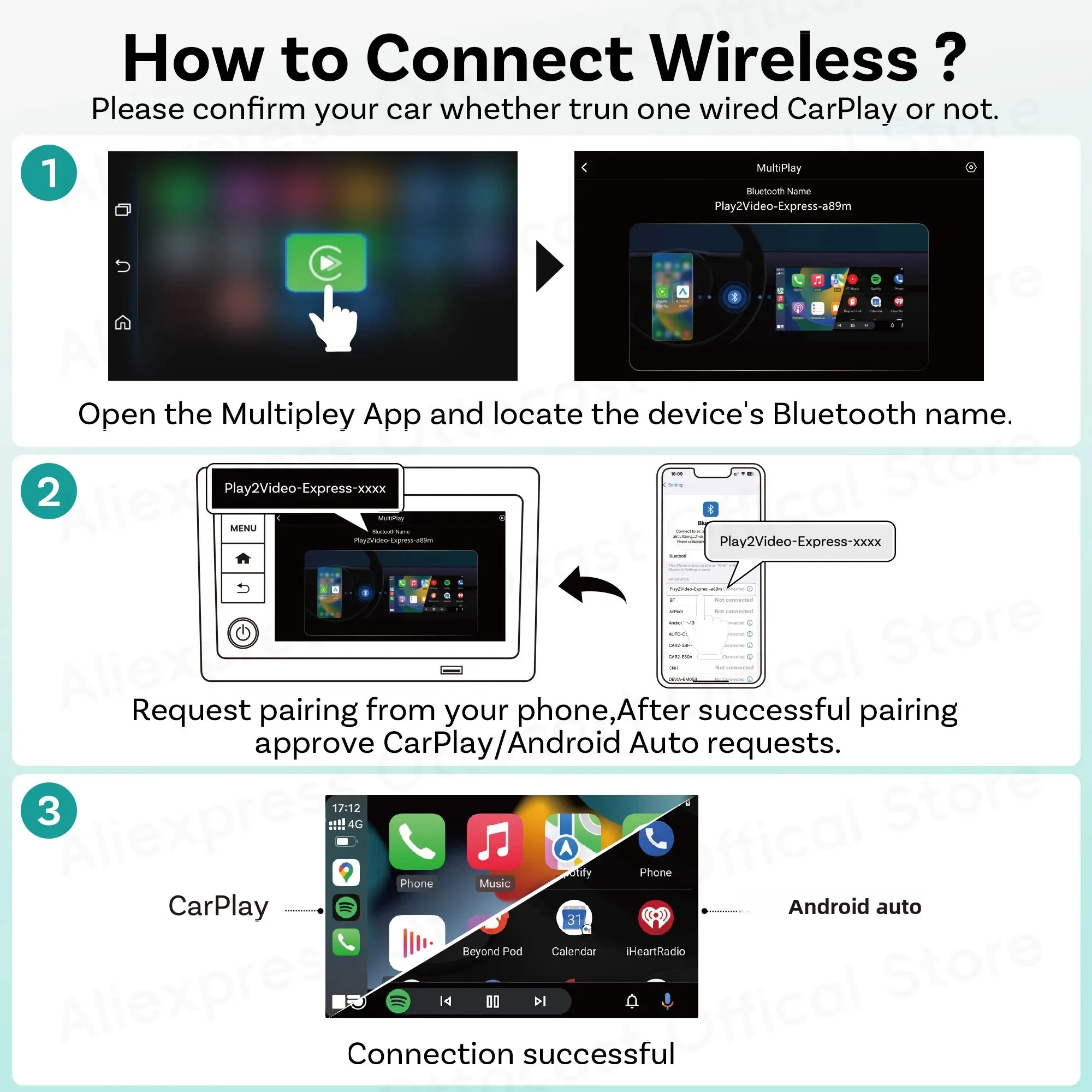 OTTOCAST Play2Video Express Wireless CarPlay Android Auto Adapter – Bild 6
