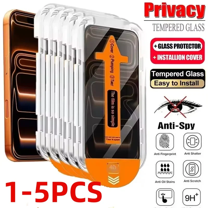 Staubfreie Installation Sichtschutz-Displayschutzfolie für iPhone 17 16 15 14 11 12 13 Pro Max 16 Plus XR Air