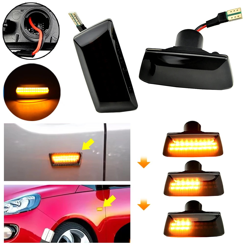 Dynamischer LED-Blinker für Opel Insignia Astra H Zafira B Corsa D Seitenmarkierungsleuchten 2005 2006 2008