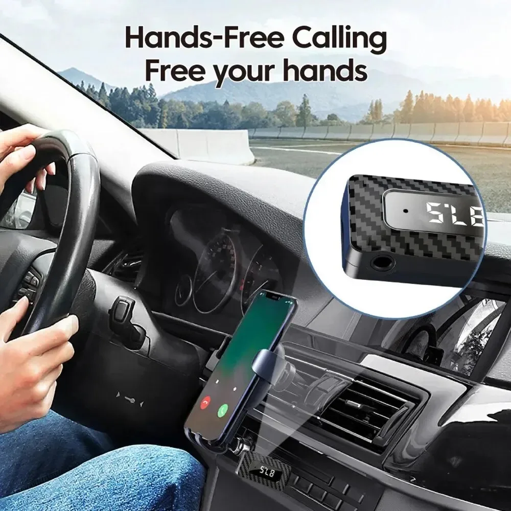 Auto Bluetooth 5,3 FM Sender USB Wireless Audio Adapter mit MIC – Bild 2
