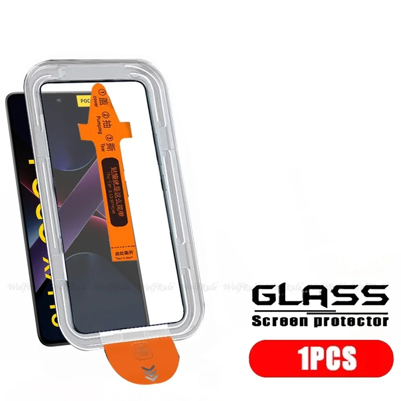 Poco X7 Pro Glas Xiaomi Poco X7 Pro Gehärtetem Glas Volle Abdeckung Kleber 9H Staub freies Telefon Screen