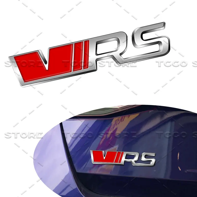 3D Chrom Metall Auto Styling VRS Logo Kühlergrill Emblem Aufkleber – Bild 3