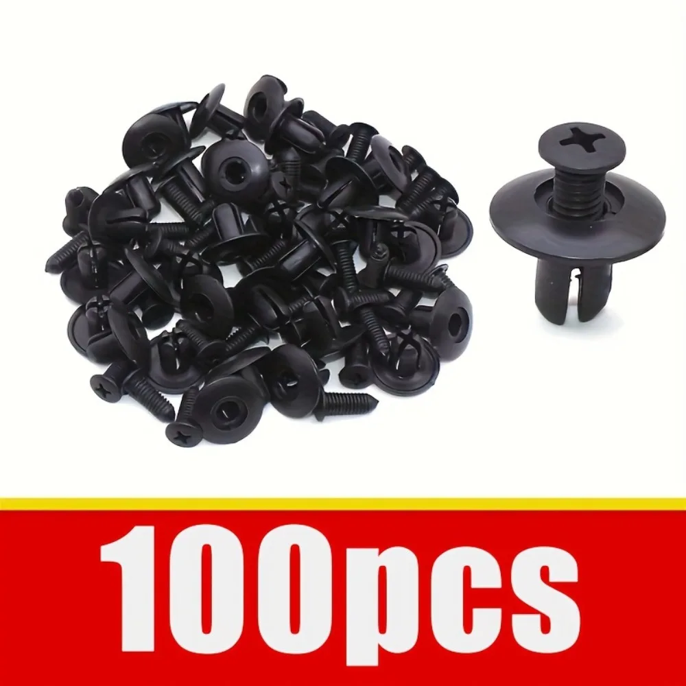 8mm Kunststoff Nieten Befestigungen Schraube Auto (100 Stück) – Bild 3