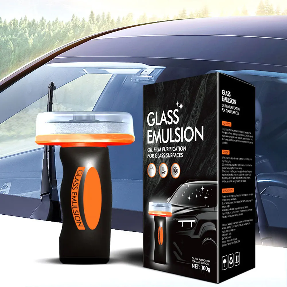 Handgehaltener Glasemulsions-Ölfilmentferner, Auto-Windschutzscheibenreiniger für Front-/Seiten-/Heckscheiben