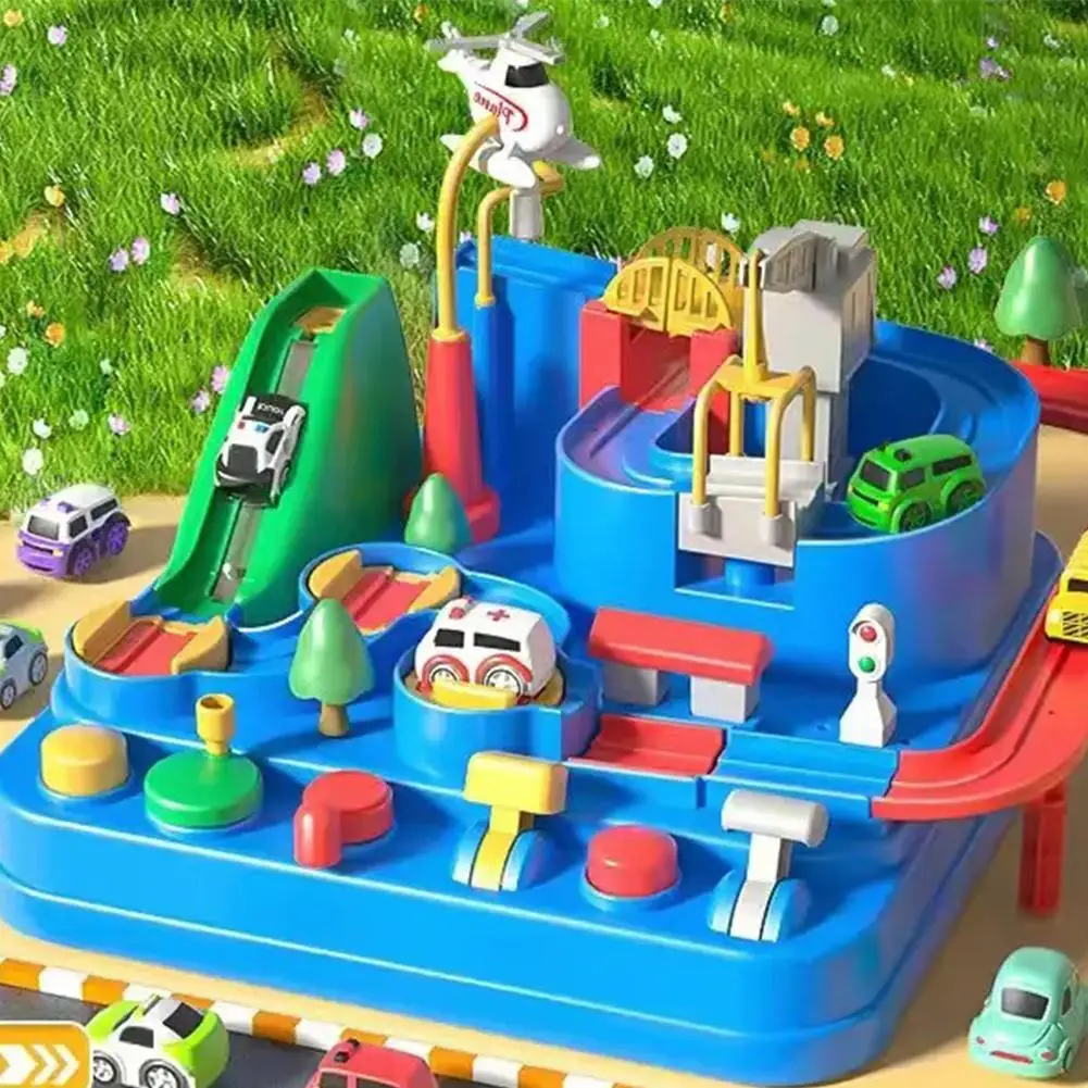 Racing Rail Car Modell Lernspielzeug Kinder Verfolgen Abenteuerspiel – Bild 2