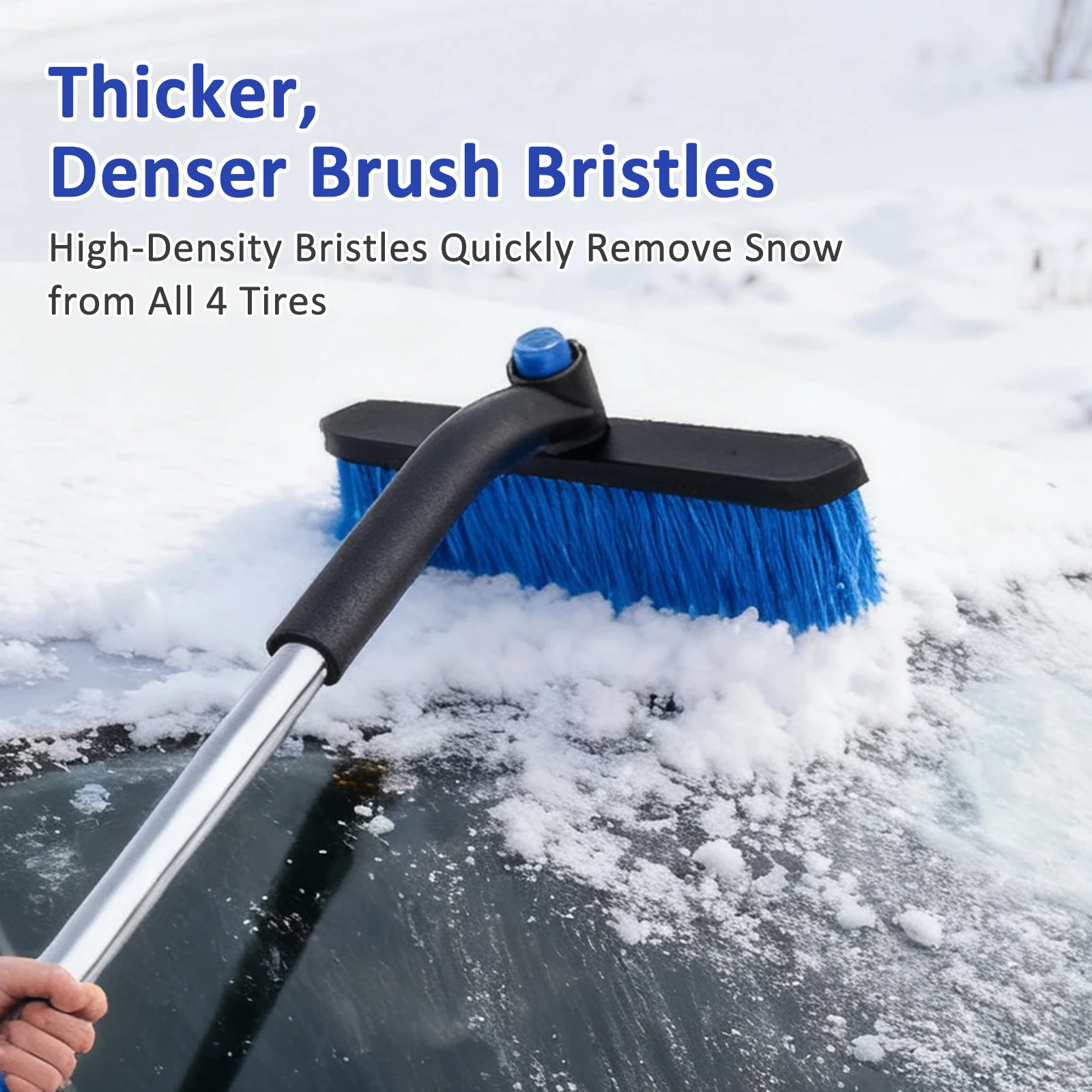 Schneebürste mit Eiskratzer 80 cm (31,5 Zoll) 2-in-1 Ausziehbare – Bild 2