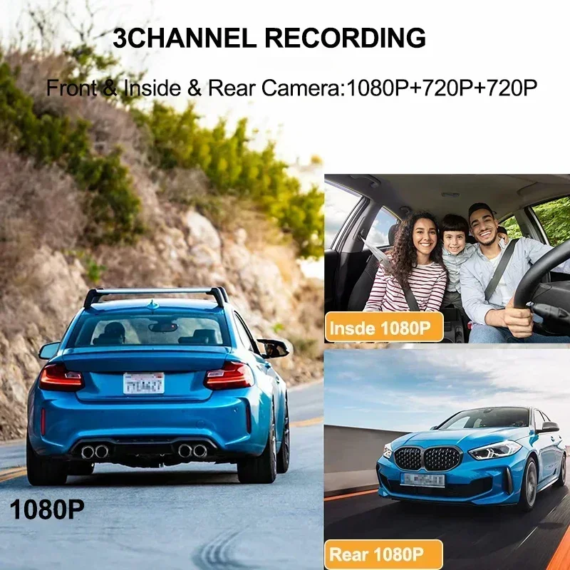 2/3-Kamera WIFI/NO WIFI Dashcam Fahrzeug-Innenraum-DVR 1080P – Bild 2