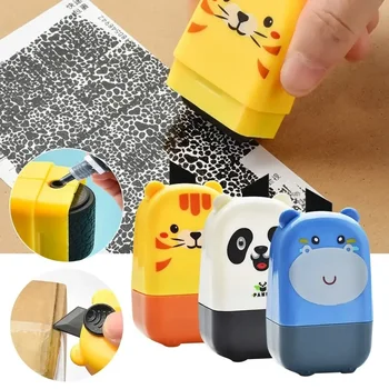 Vertraulicher Datenschutz-Rollstempel, Cartoon-ID-Schutzstempel für Privatsphäre