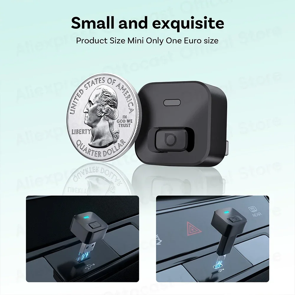 OTTOCAST Mini Dot Cube Wireless CarPlay Android Auto Adapter 2 in 1 – Bild 5