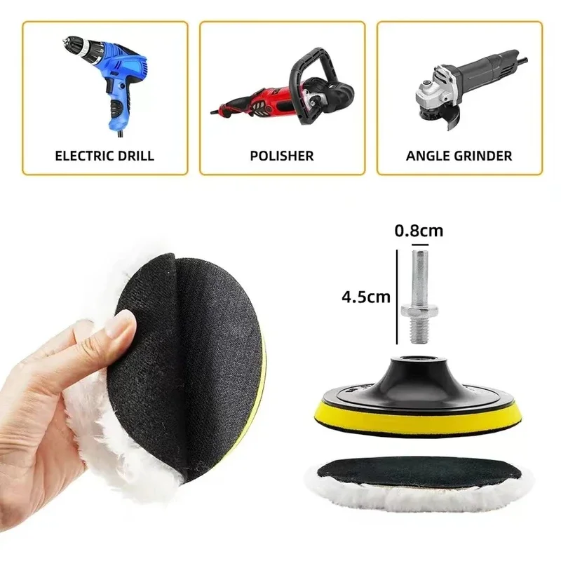 3/4/5-Zoll-Polierset, Auto-Gadgets, Auto-Polierpad, Auto (5 Stück) – Bild 3