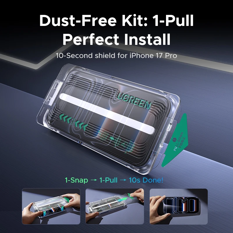 UGREEN 2PCS Automatische Staub-freies Screen Protector Für iPhone 17 – Bild 2