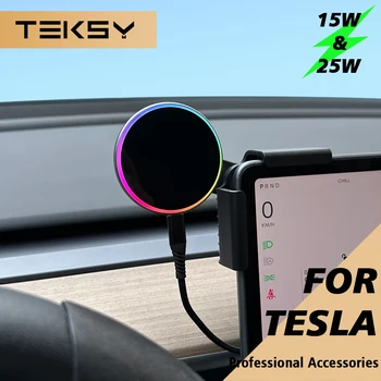 Qi2.2 Magnetische Auto-Ladehalterung 15 W / 25 W für Tesla Model 3 und Y