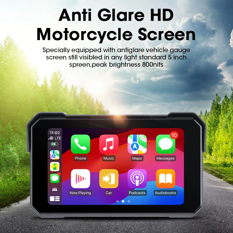 Jansite Motorrad Display Bildschirm Carplay Moto Navigation Tragbare – Bild 5