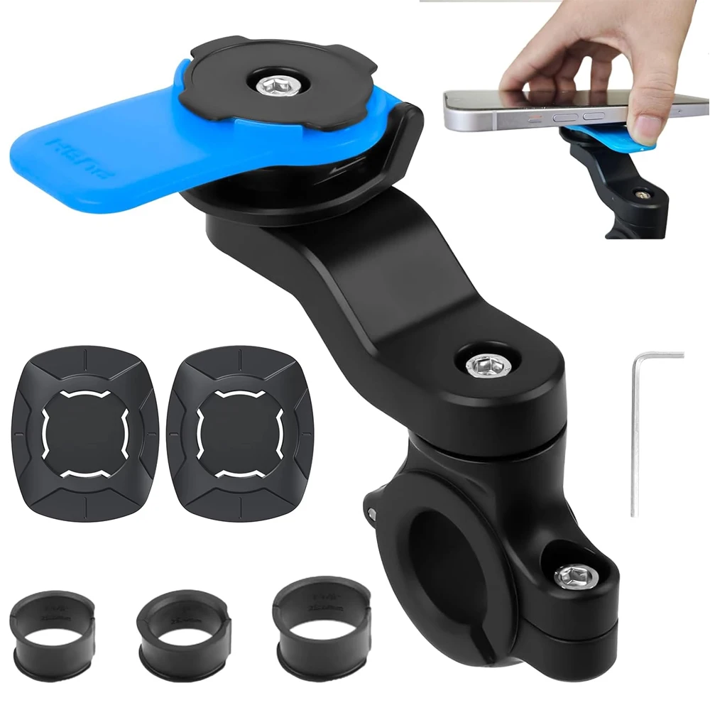Motorrad-Lenkerhalterung, Universelle Fahrrad-Handyhalterung, MTB-Handyhalterung, Abnehmbar & Universell 360°