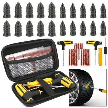 Motorrad Vakuum Reifen Reparatur Nagel Auto Reifen Reparatur Tools Kit Mit EVA Lagerung Fall Auto Gummi