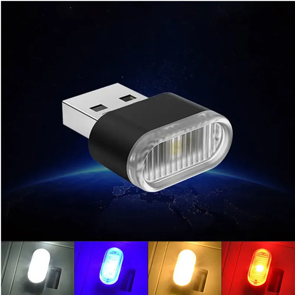 Auto Mini USB LED Atmosphäre Lichter Auto Innen Neon Dekorative Lampe Notfall Beleuchtung Universal PC