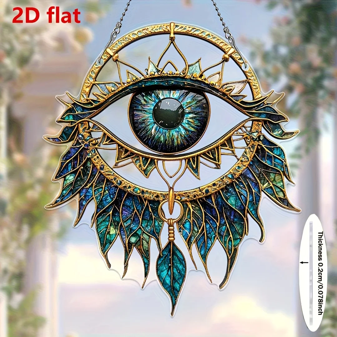 1PcEvil Eyes Hängende Dekoration Hängen Anhänger Windspiel Suncatcher – Bild 4