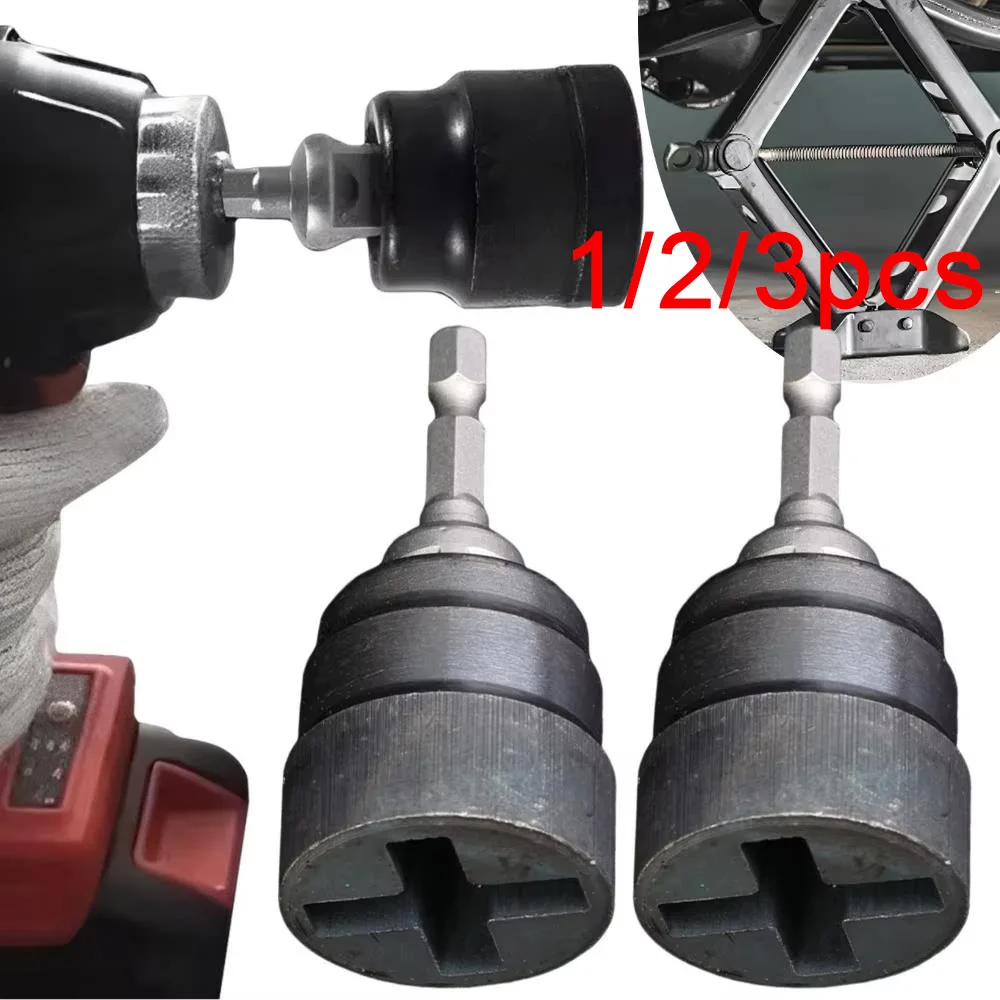 Scherenwagenheber-Adapter Universal Chrom-Vanadium-Stahl Elektrischer Schlagbohrer Ratschenschlüssel Autoheber